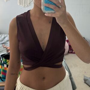 Shein Wrap Front Crop Top